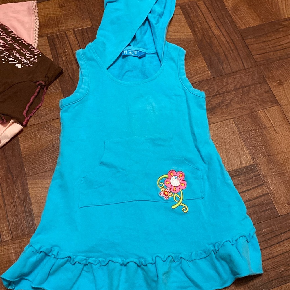 INFANT BLUE DRESS WITH HOOD 3 T PLACE